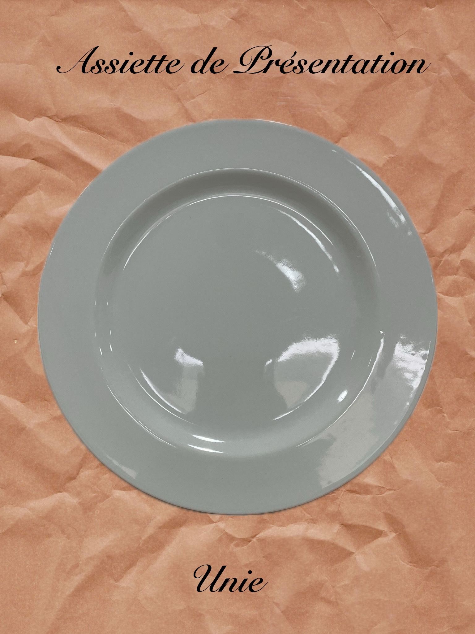 Assiette de présentation Unie D31cm Assiette Présentation UNIE Ø31/ L’unité