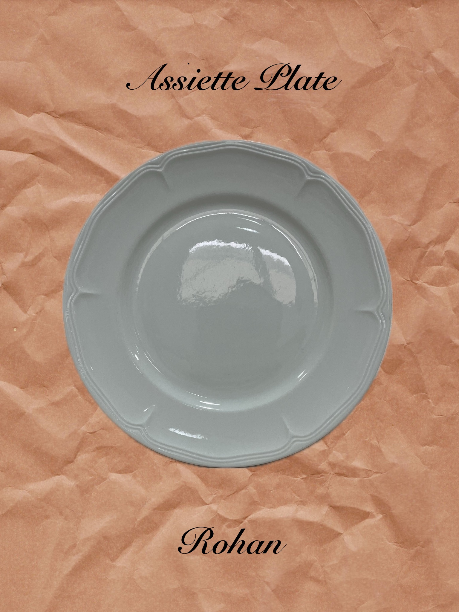 Assiette plate Rohan D25.5cm Assiette Plate ROHAN /la 12e
