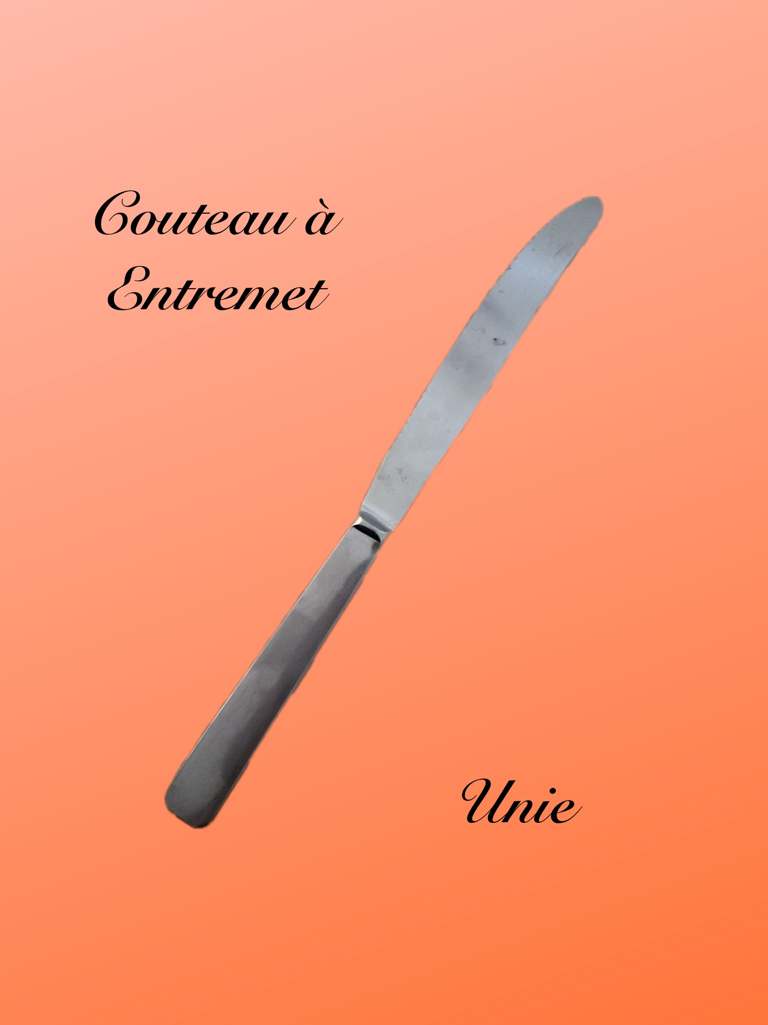 Couteau à entremet Unie Couteaux à entremet unie / la 12e