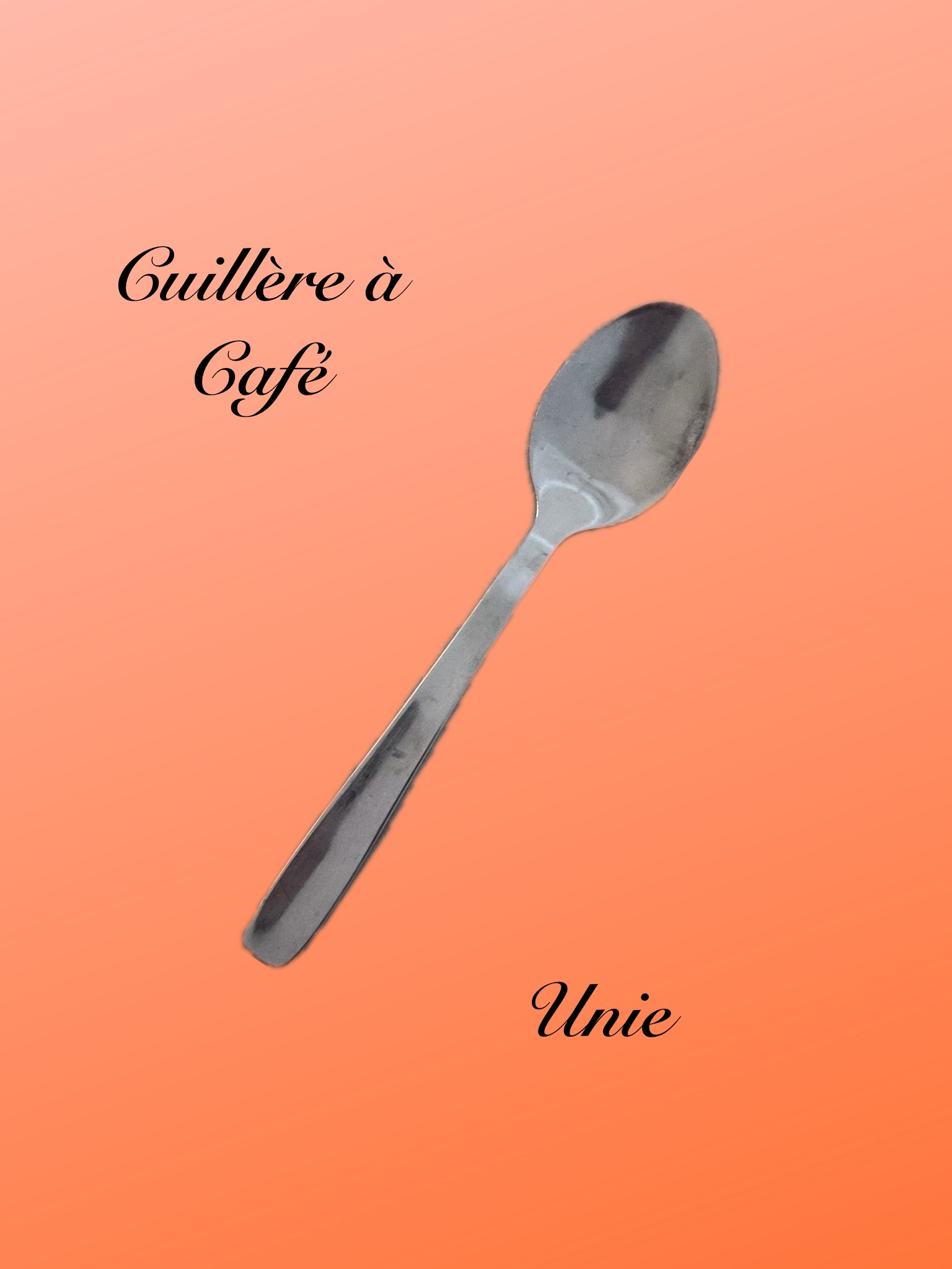 Cuillère à café Unie Cuillères à café unie ou tout venant / la 12e