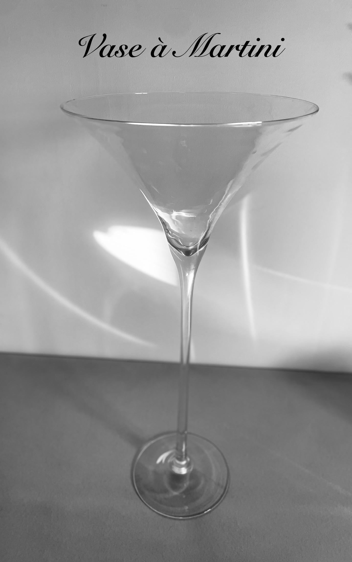 Vase à martini H69cm D31cm (1) Vase Martini H= 69cm Ø31cm