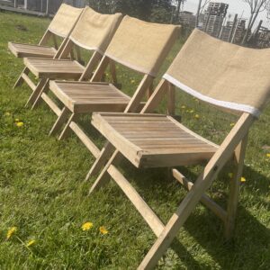 Dossier jute pour chaise bois