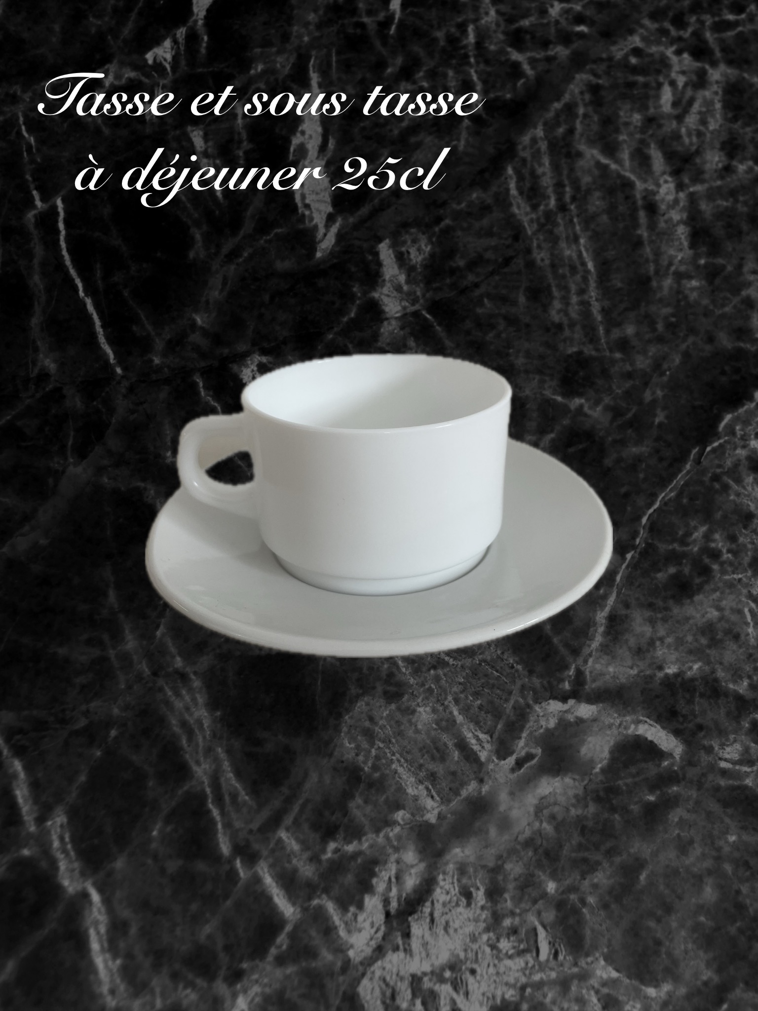 Tasse et sous tasse à déjeuner 25cl Tasse à déjeuner / l’unité